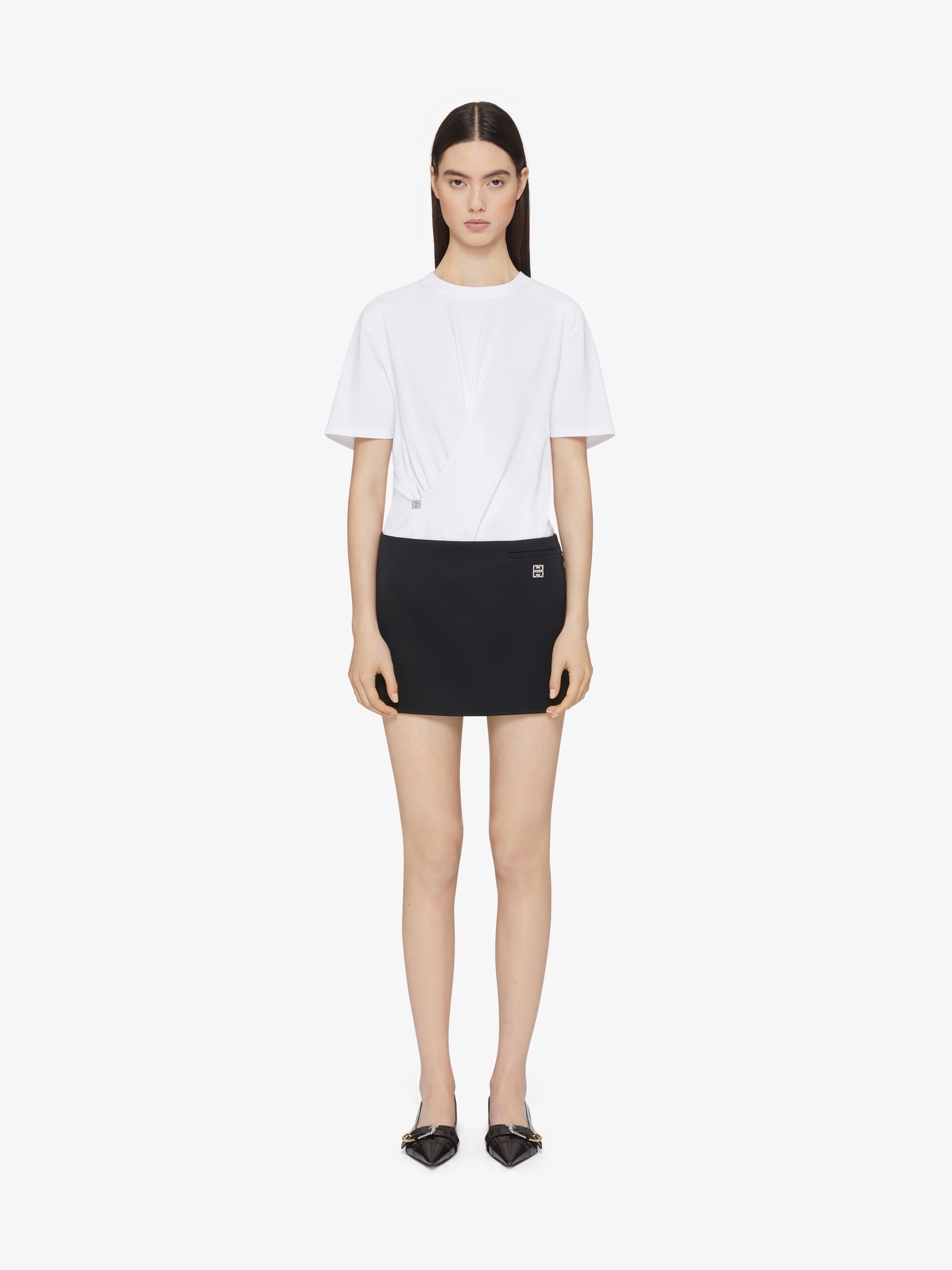 Givenchy Cross-over Cotton T-shirt In White