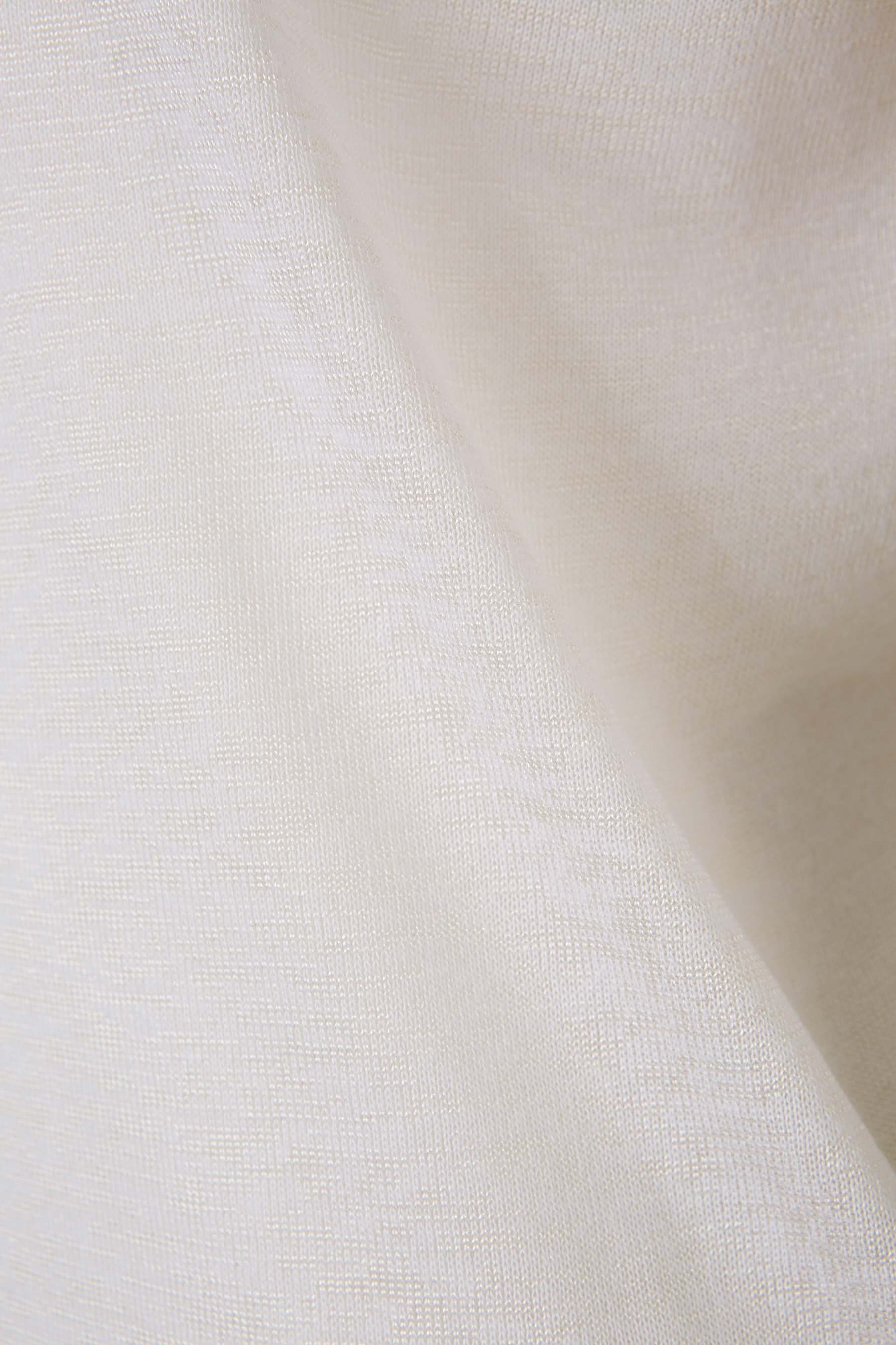 Shop Peserico Round-collar Short-sleeve Sweater In White