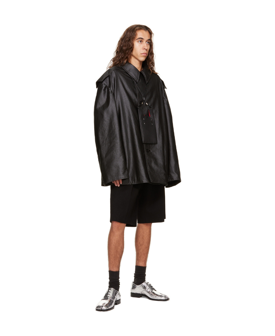 Maison Margiela Tabi Split-toe Metallic Textured-leather Derby Shoes In Silver