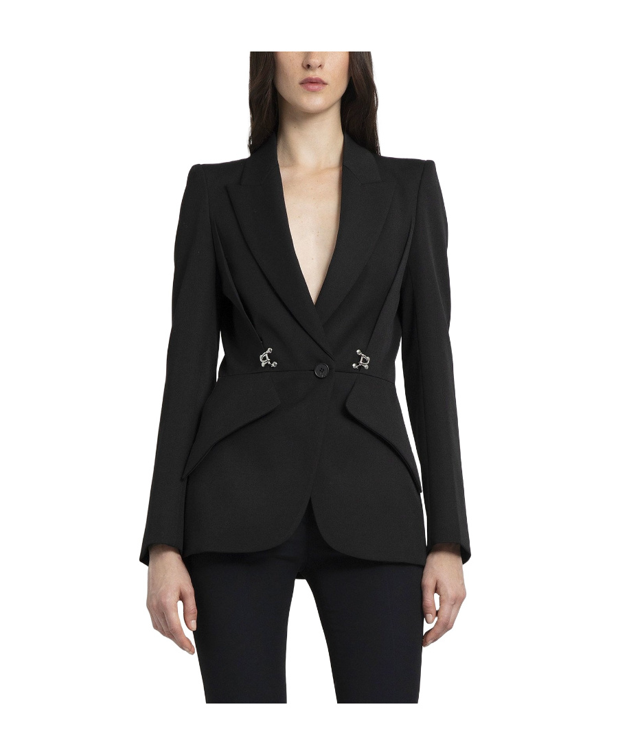 Alexander Mcqueen Hardware-detail Blazer In Black
