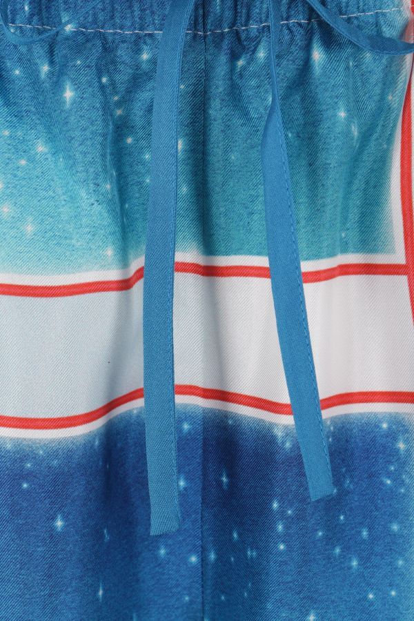 Casablanca Silk Galaxy Court Print Shorts In Multi
