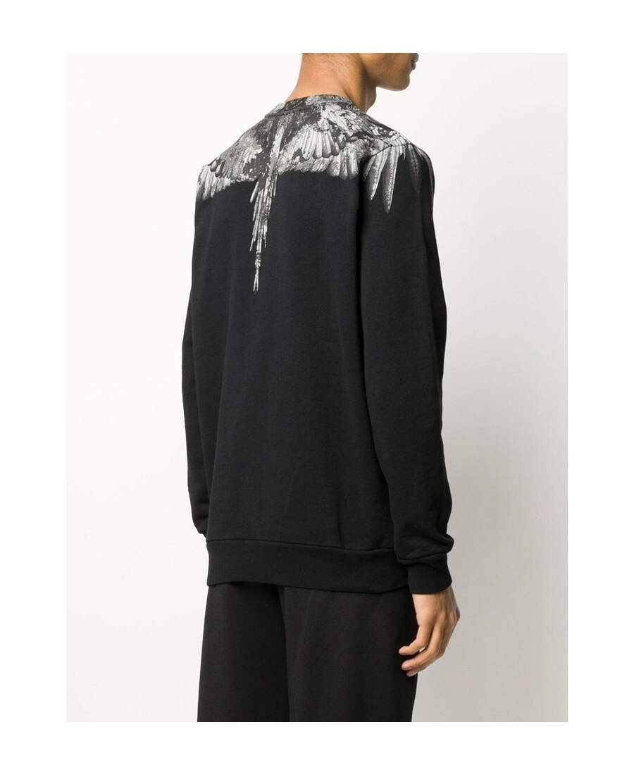 Marcelo Burlon County Of Milan Wings Print Sweatshirt In Black