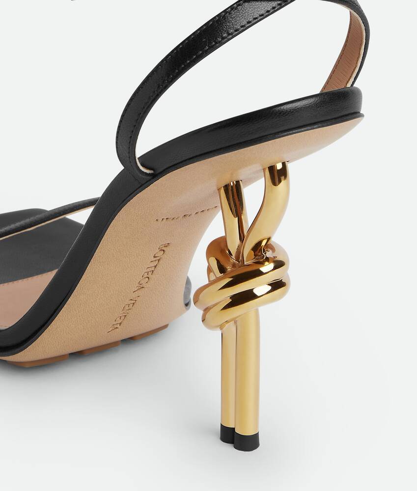Shop Bottega Veneta Knot Sandal In Black