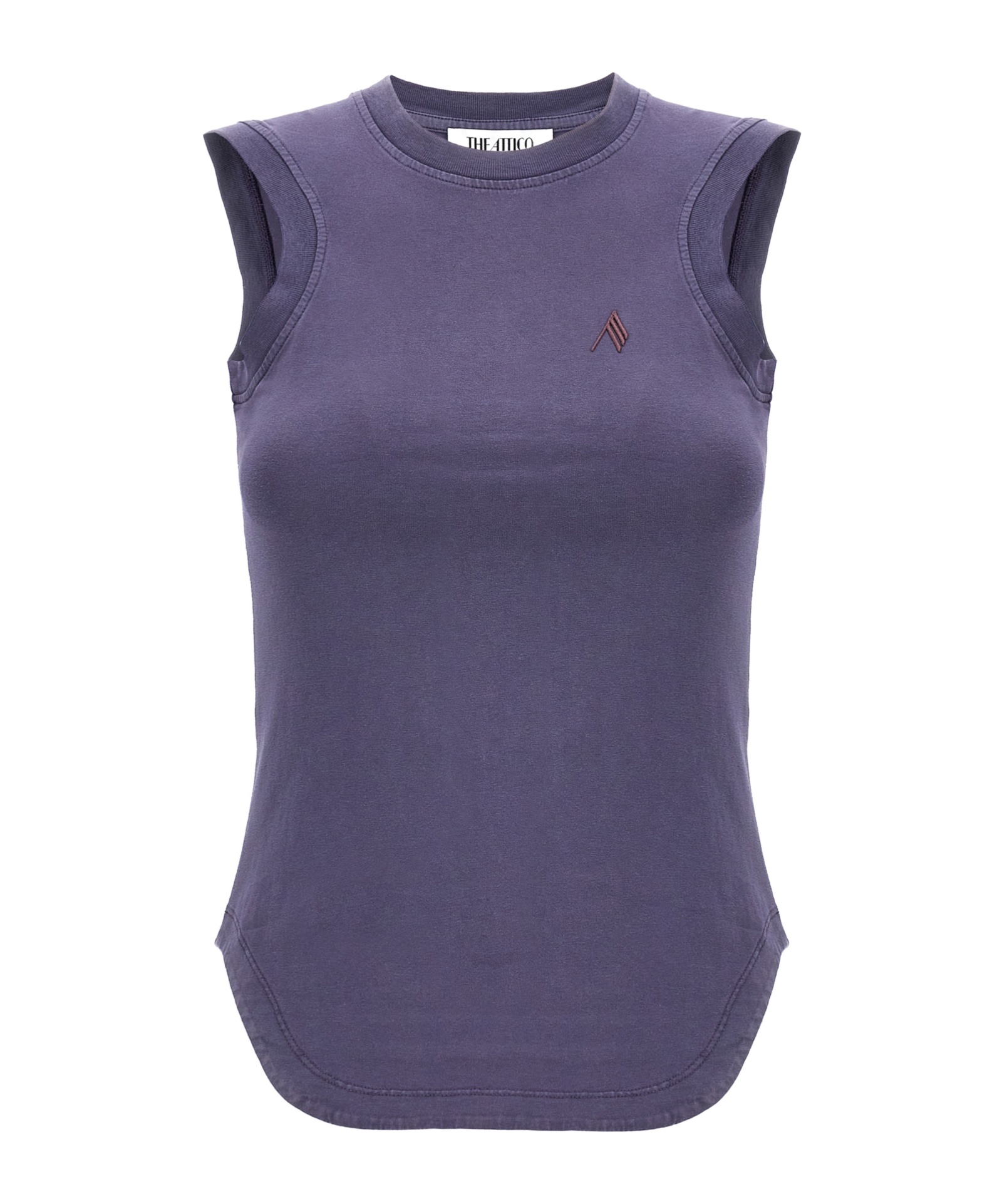 Shop Attico Round-neck Vest In Blue