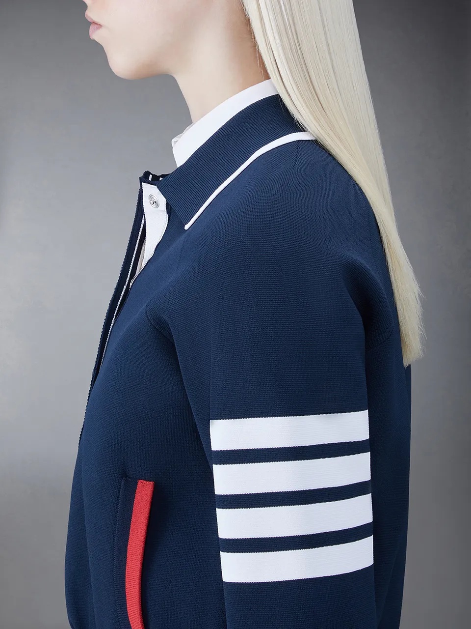 Thom Browne 4-bar Stripe Milano-stitch Jacket In Blue
