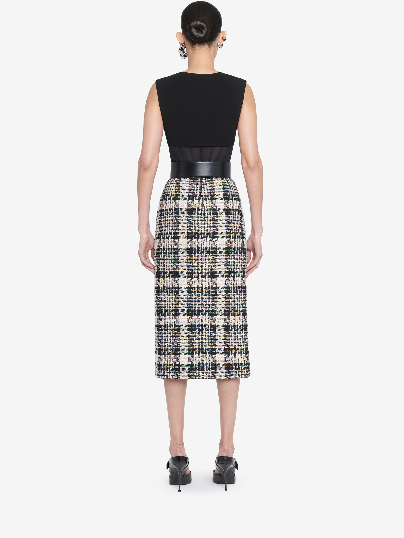 Alexander Mcqueen Midi Skirt In Black