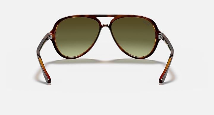 Ray Ban Cats 5000 Classic Sunglasses Tortoise Frame Green Lenses 59-13 In Green