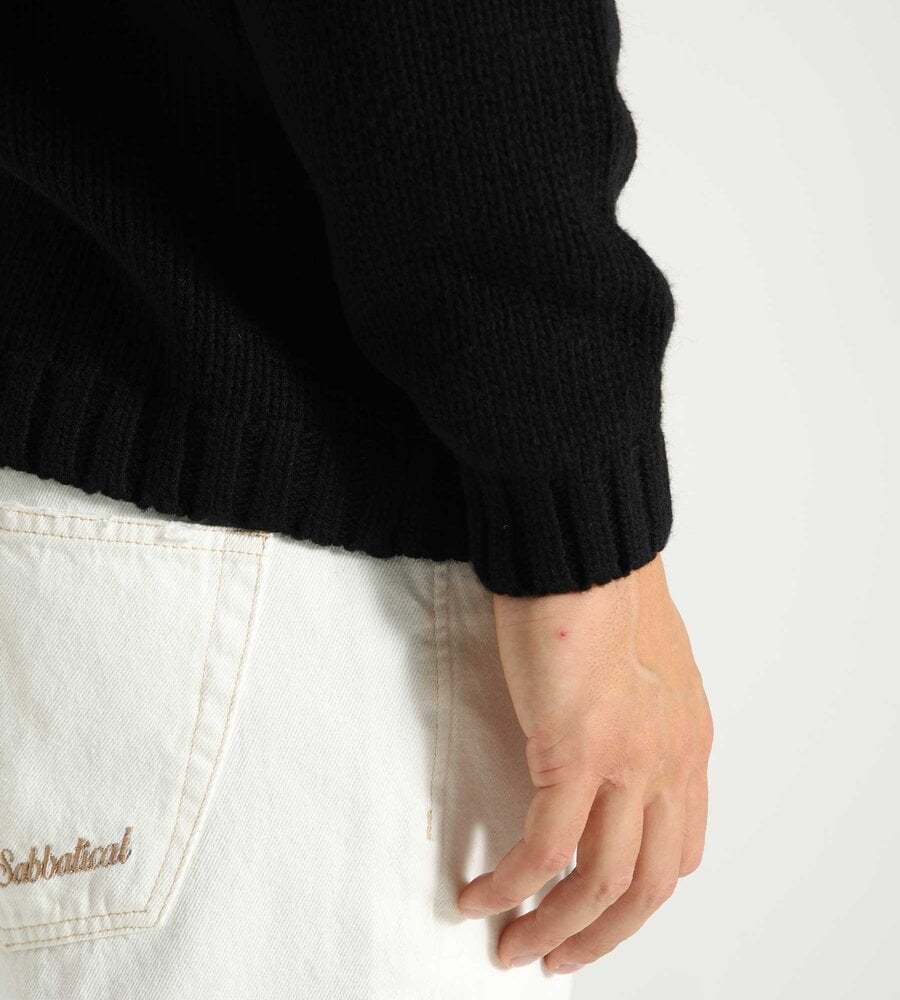 C.p. Company Ribbed-knit Sweater In Black