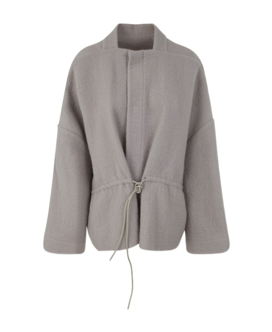 Rick Owens Sail Wide-sleeve Virgin Wool Jacket In Gray