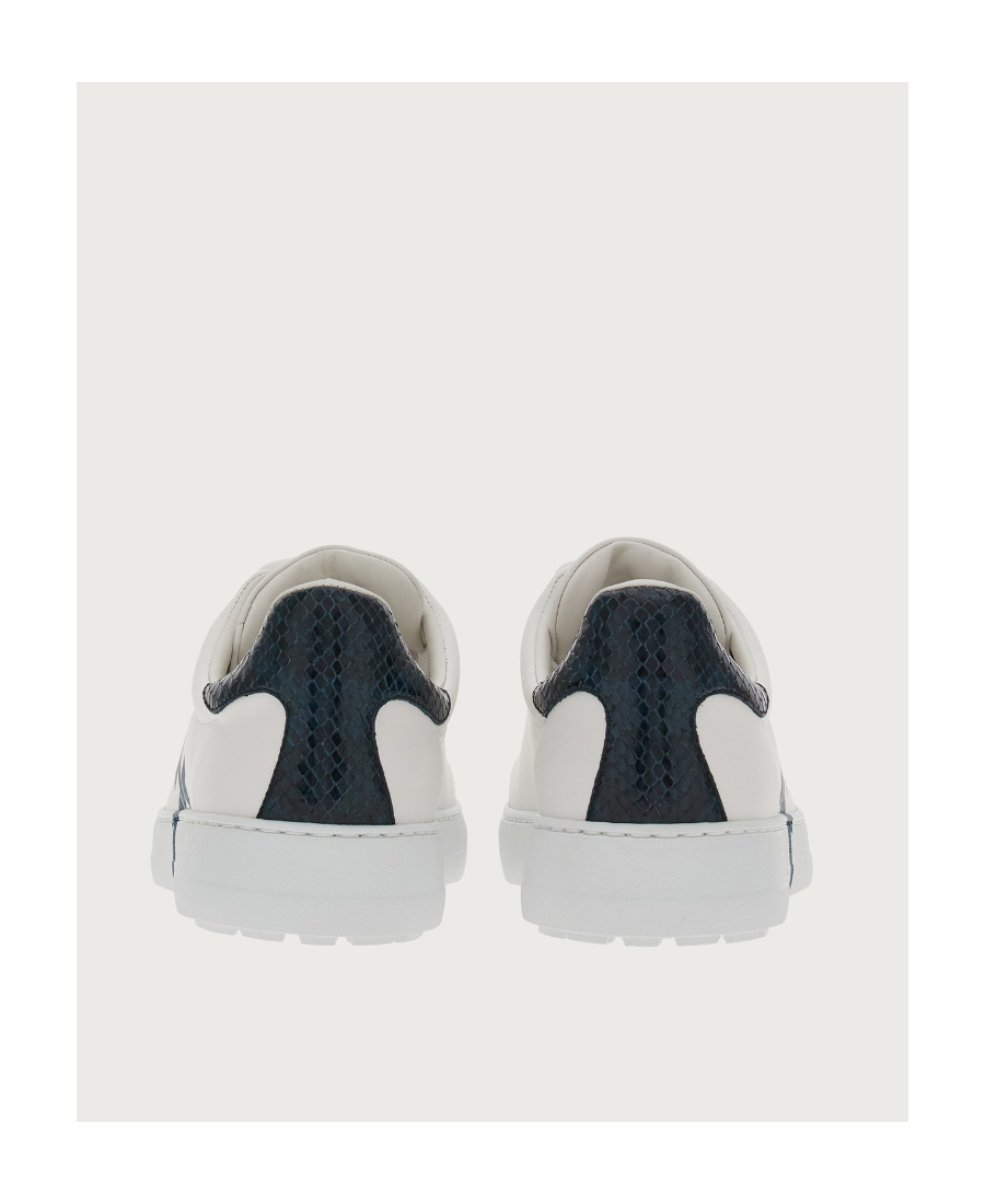 Ferragamo Gancini-print Low-top Sneakers In White