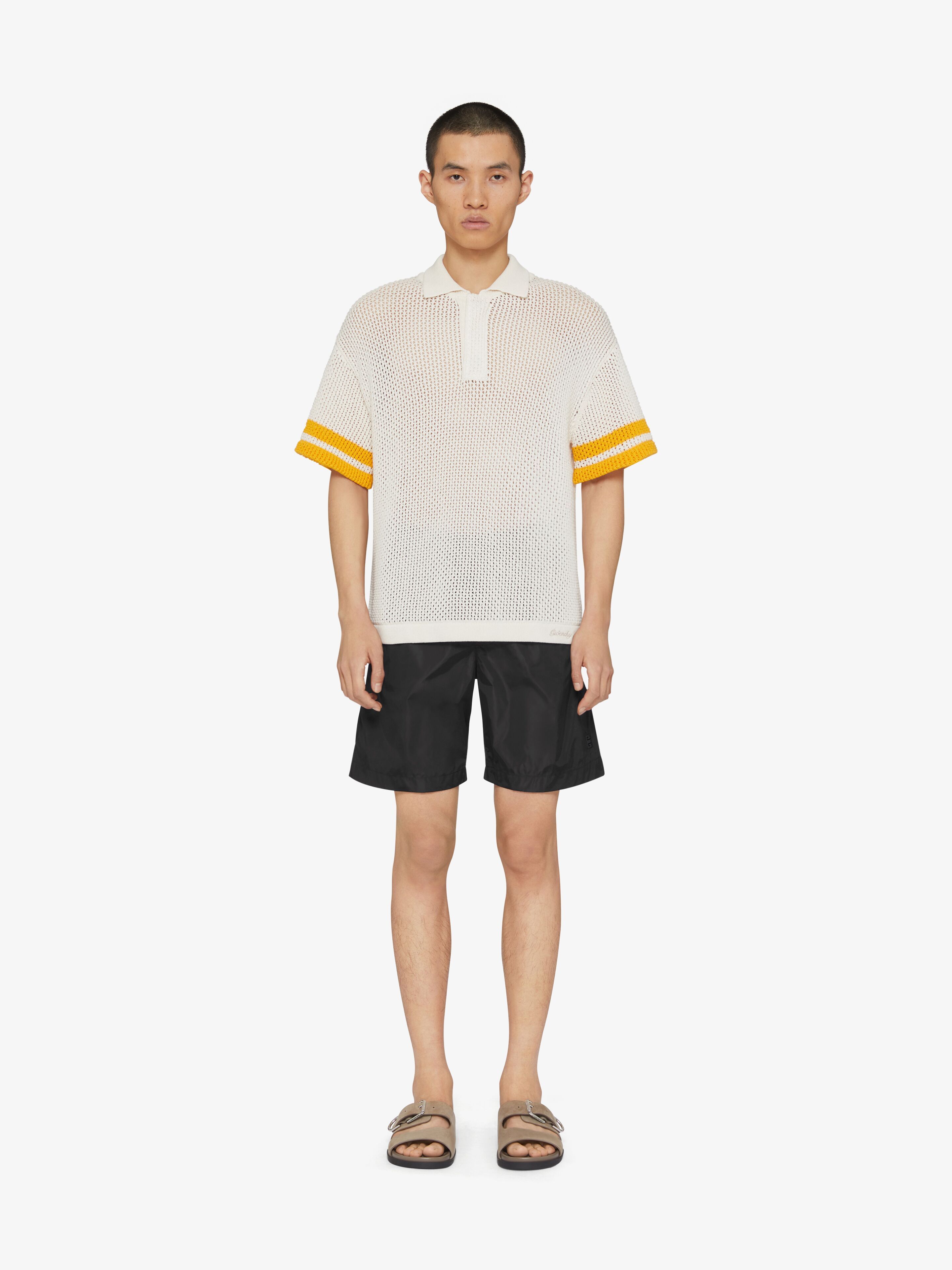 Givenchy 4g Detailed Elastic Waist Swimming Shorts In Black