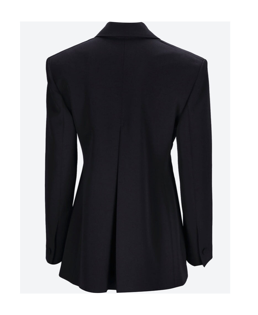 Givenchy Tricotine Wool Tuxedo Blazer In Black