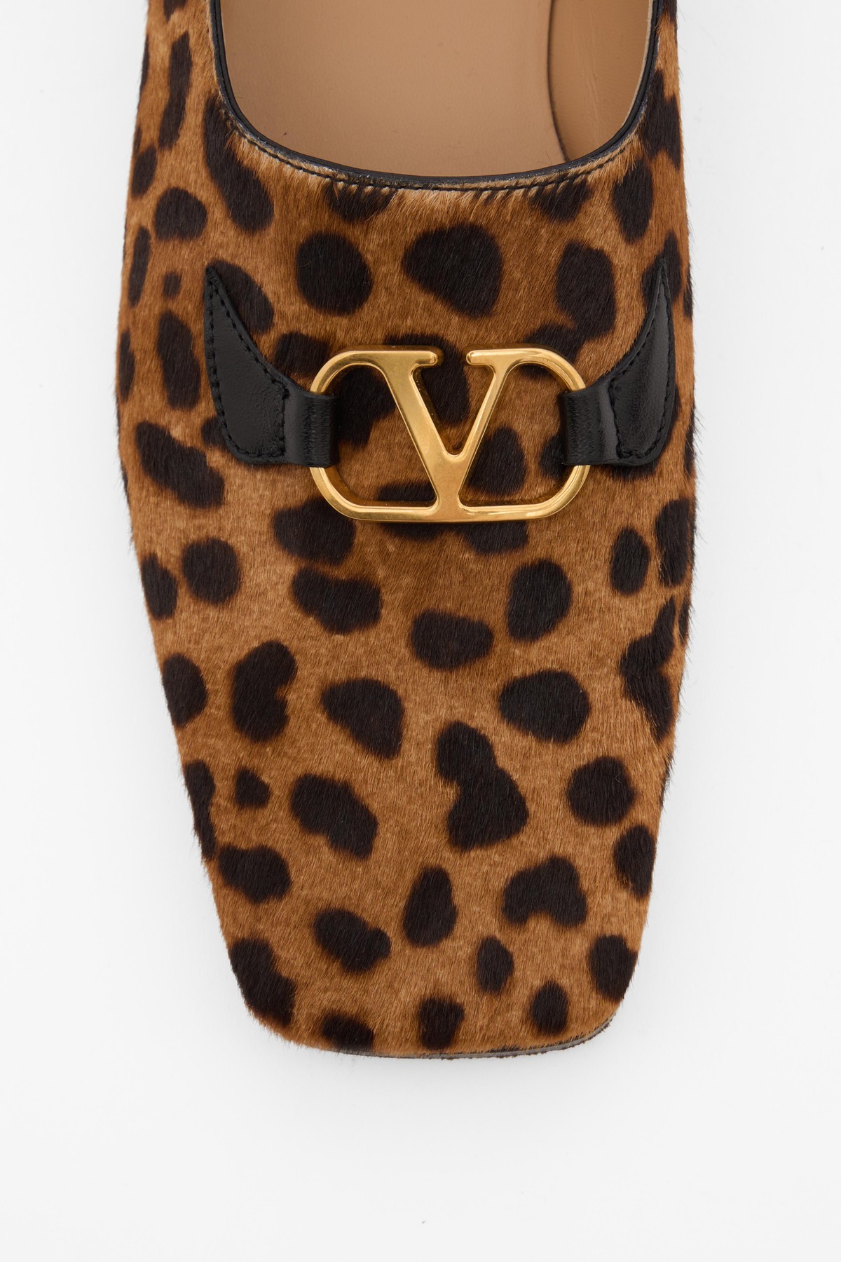 Valentino Square-toe Loafers In Brown