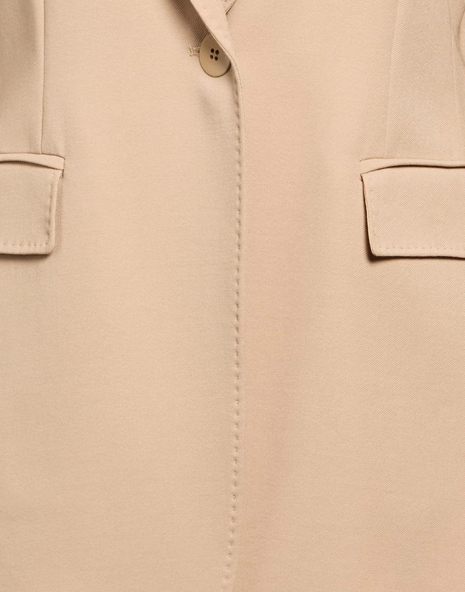 Max Mara Single- Wool Suit In Sand-colored