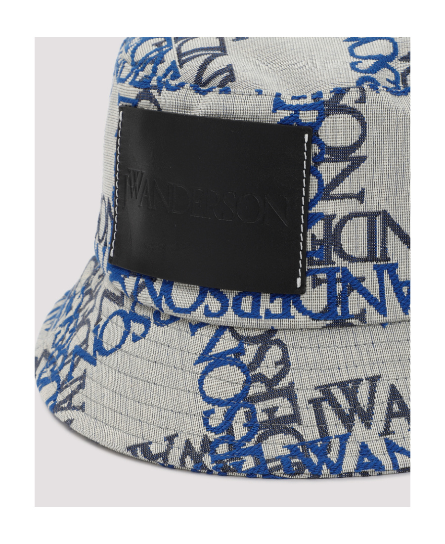 Jw Anderson Logo-patch Bucket Hat In Blue