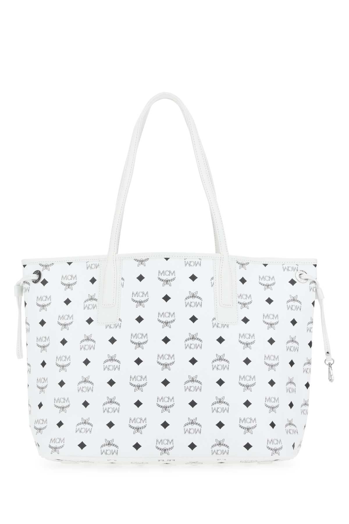 Mcm Liz Medium Reversible Shopper Tote Bag In White