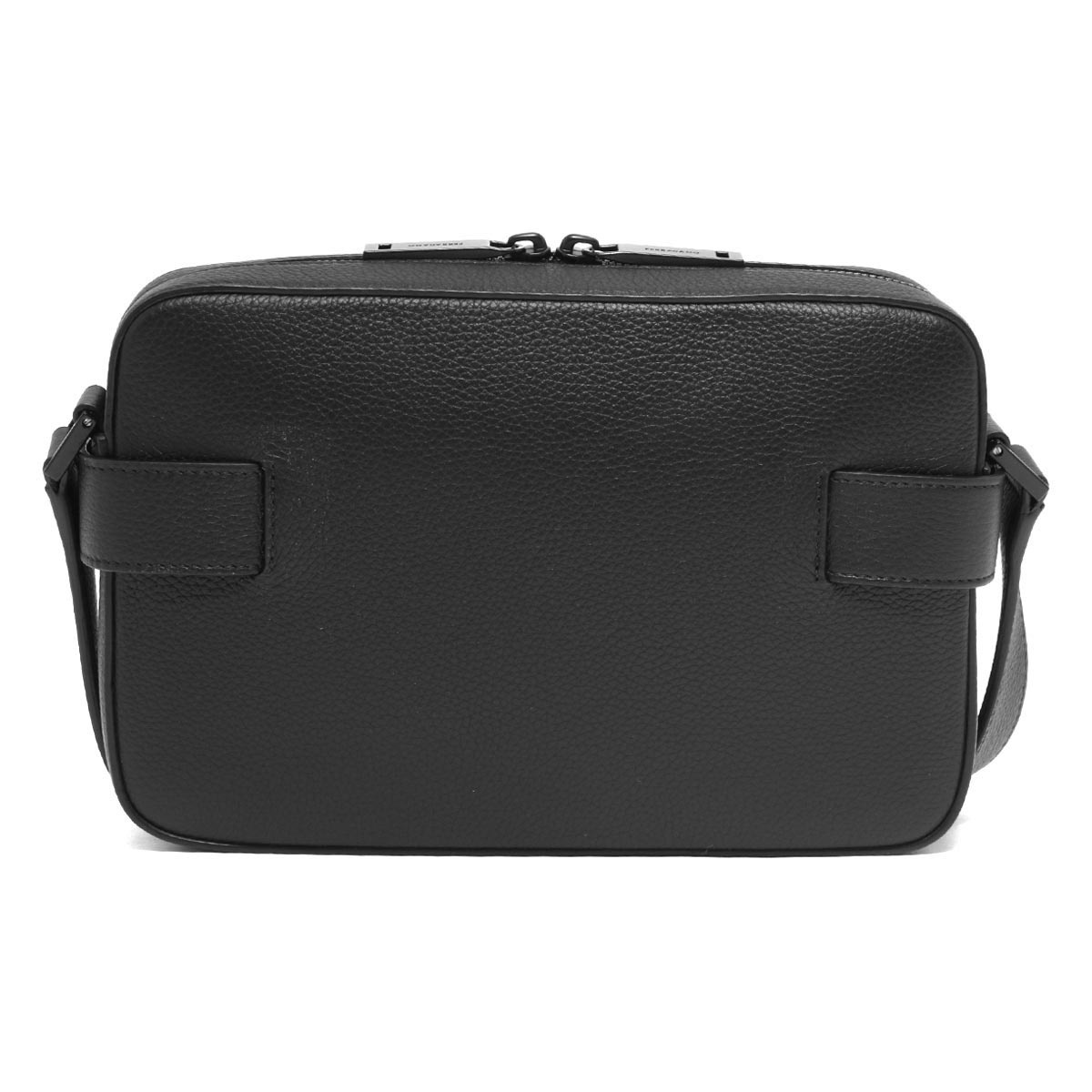 Ferragamo Twins Leather Crossbody Bag In Black