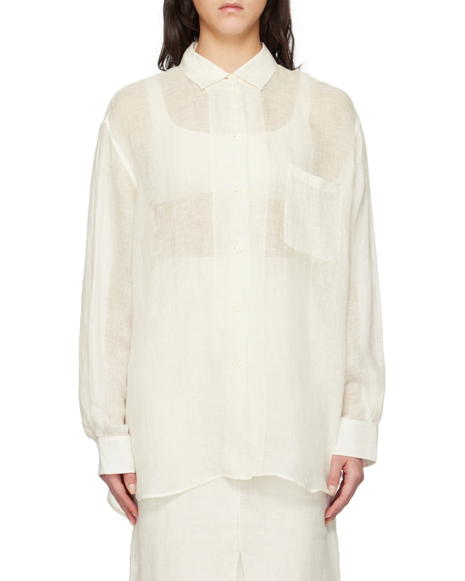 The Row Logo Shirt In Ivory White