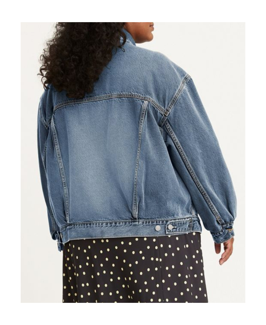 Levi's Long-sleeved Denim Coat In Black