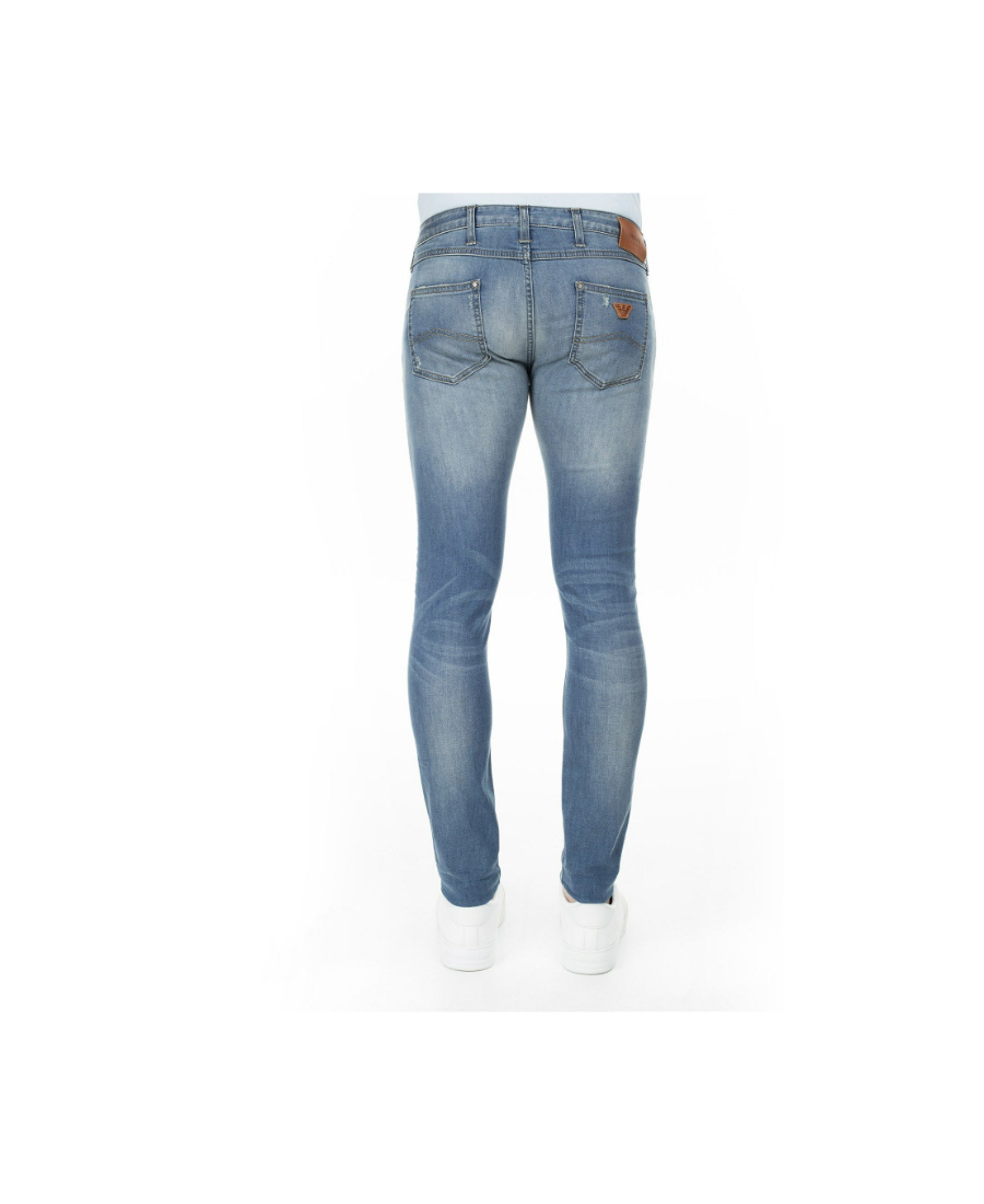 Armani Jeans Logo Jeans In Blue
