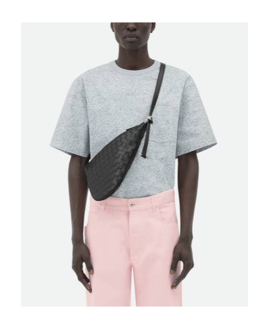 Bottega Veneta Small Virgule Crossbody Bag In Black