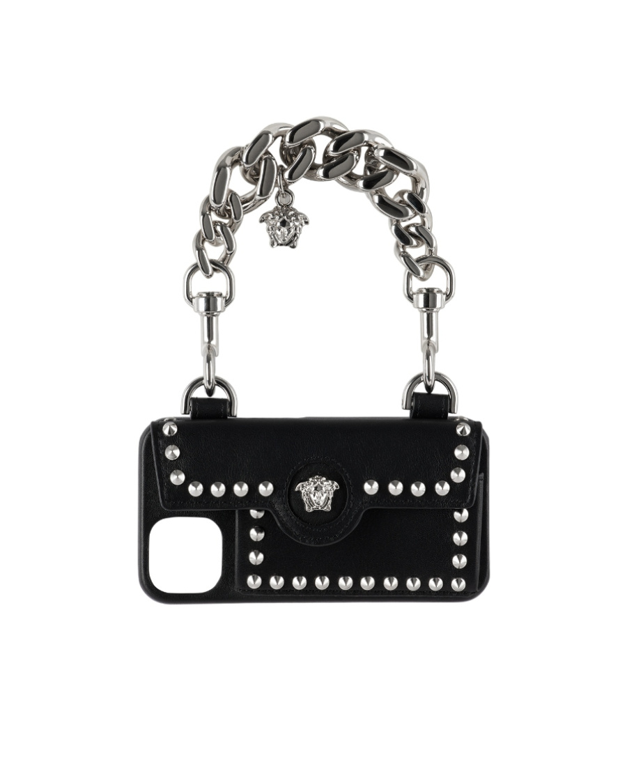 Versace Medusa-motif Chain Iphone Cover In Black