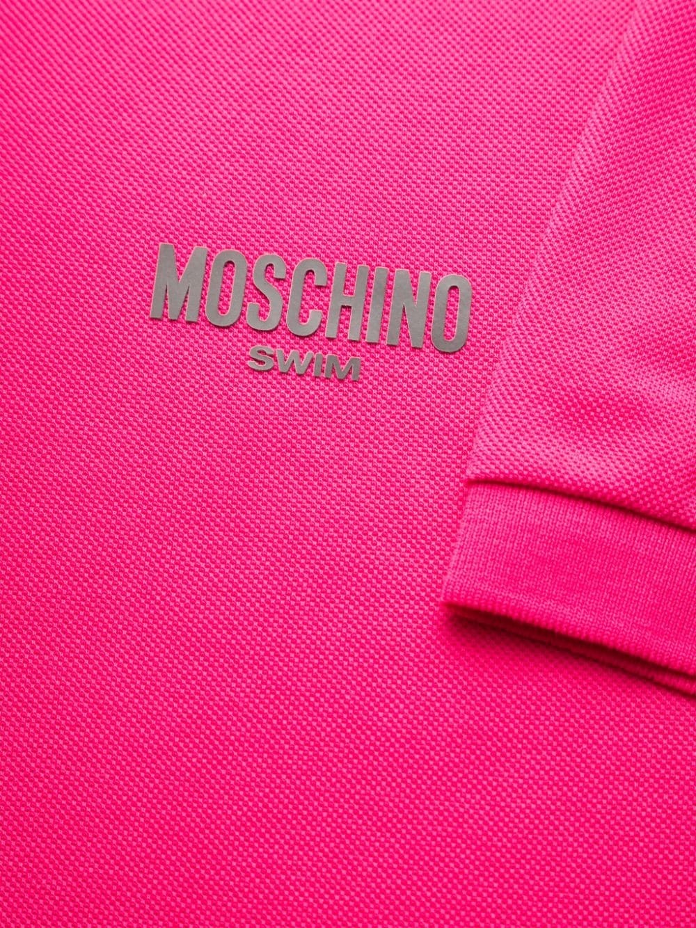 Moschino Logo-lettering Polo Shirt In Pink
