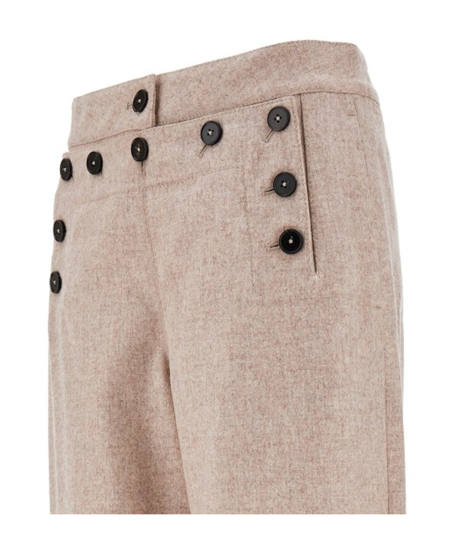 Jil Sander Button-detailed Flannel Trousers