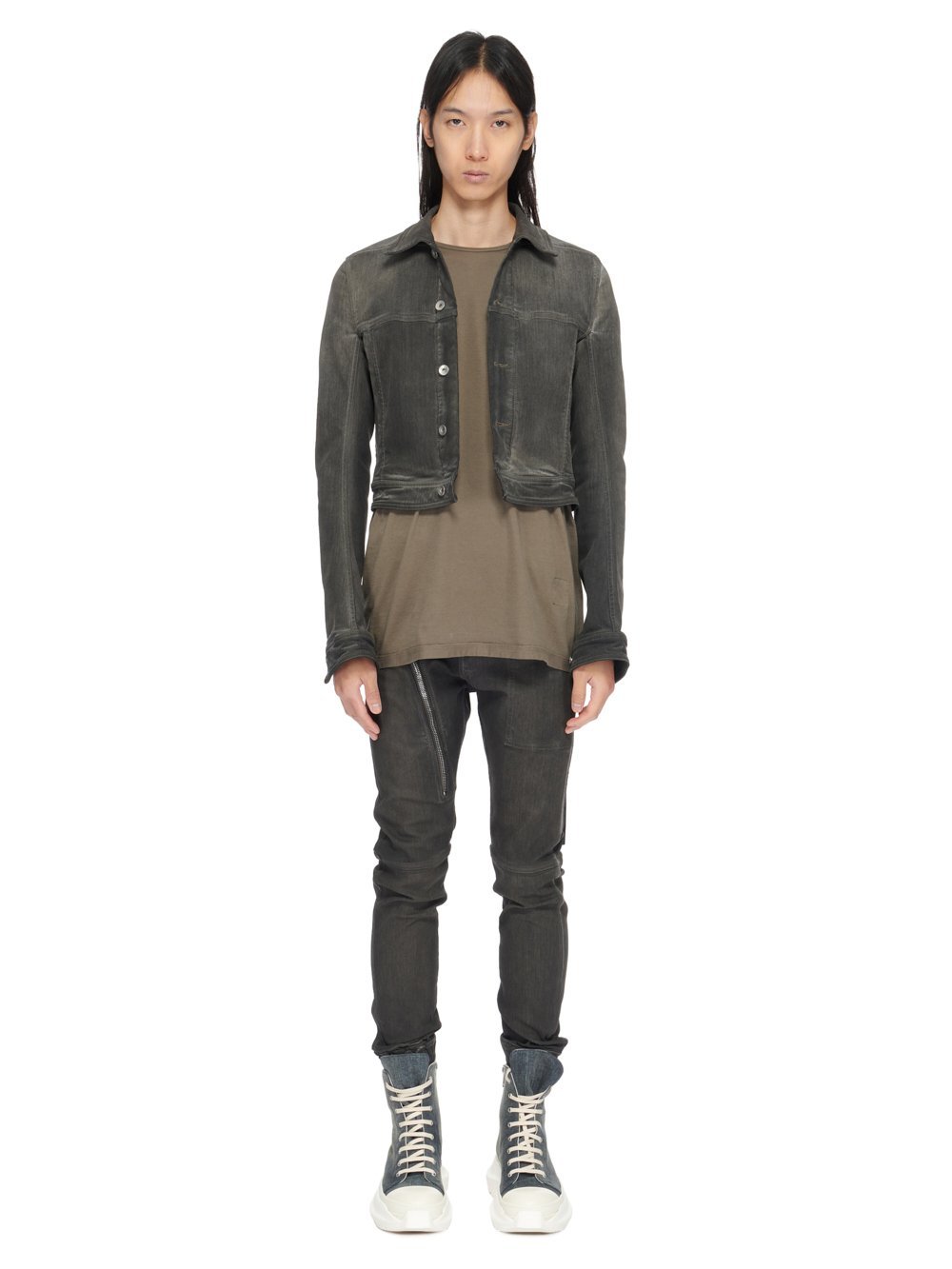 Rick Owens Drkshdw Zip-detail Slim-fit Jeans In Black