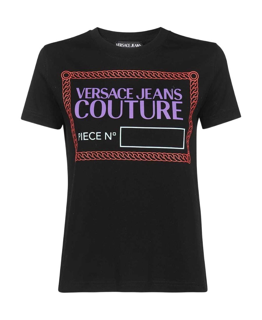Versace Jeans Piece Number-print T-shirt In Black