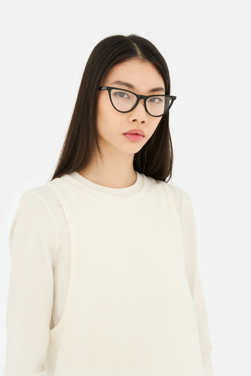Retrosuperfuture Geometric Frame Plain Mirror In Black