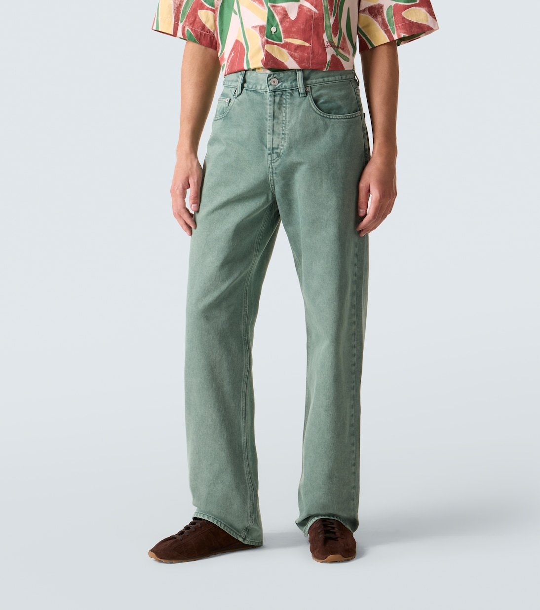 Jacquemus Straight Jeans In Green
