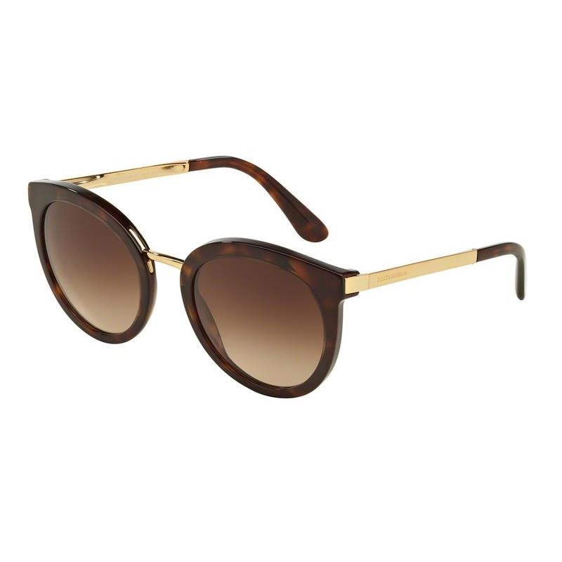 Dolce & Gabbana Tortoiseshell Round-frame Sunglasses In Brown