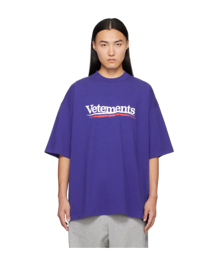 Vetements Blue Campaign T-shirt In Blue