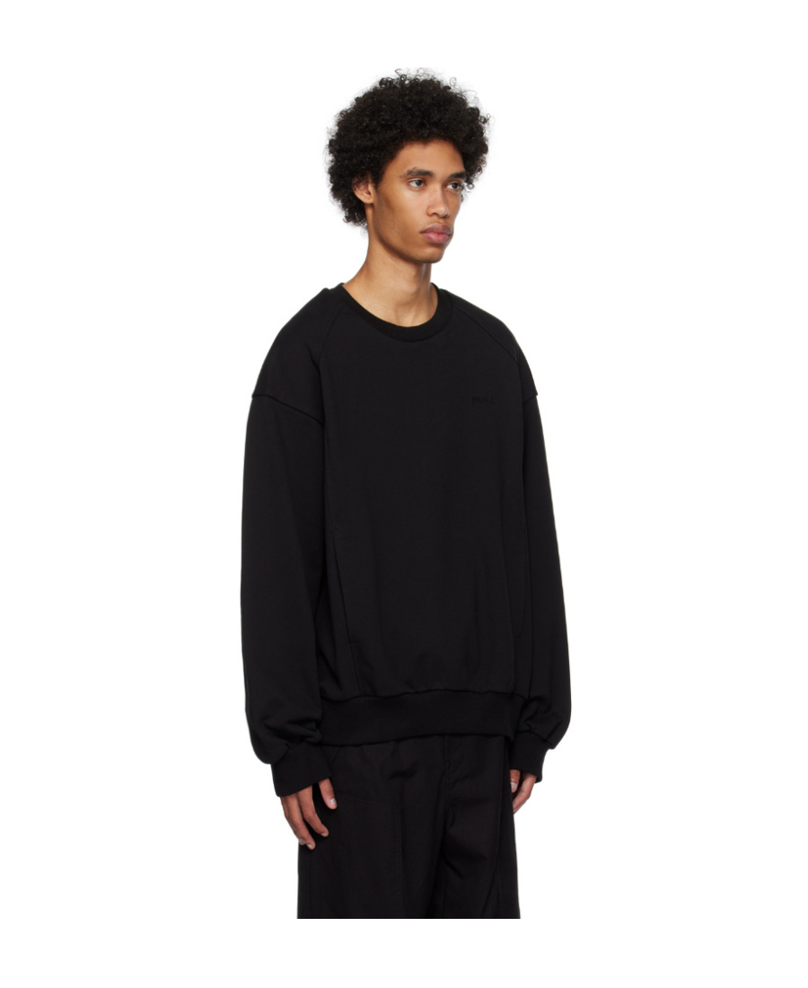 Juunj Black Embroidered Sweatshirt In Black