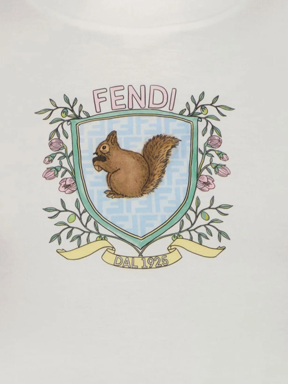 Fendi Open-necked Black Shirt In Pattern