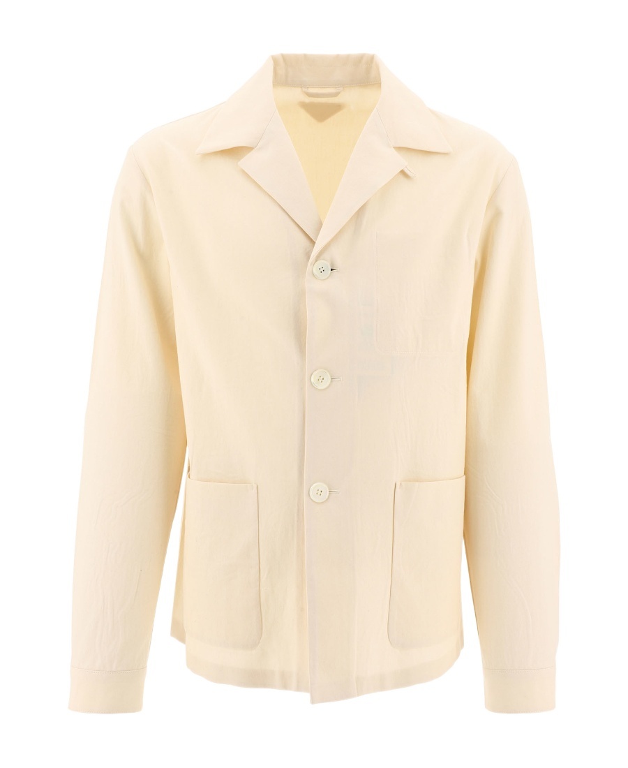 Prada Single-breasted Jacket In Nude