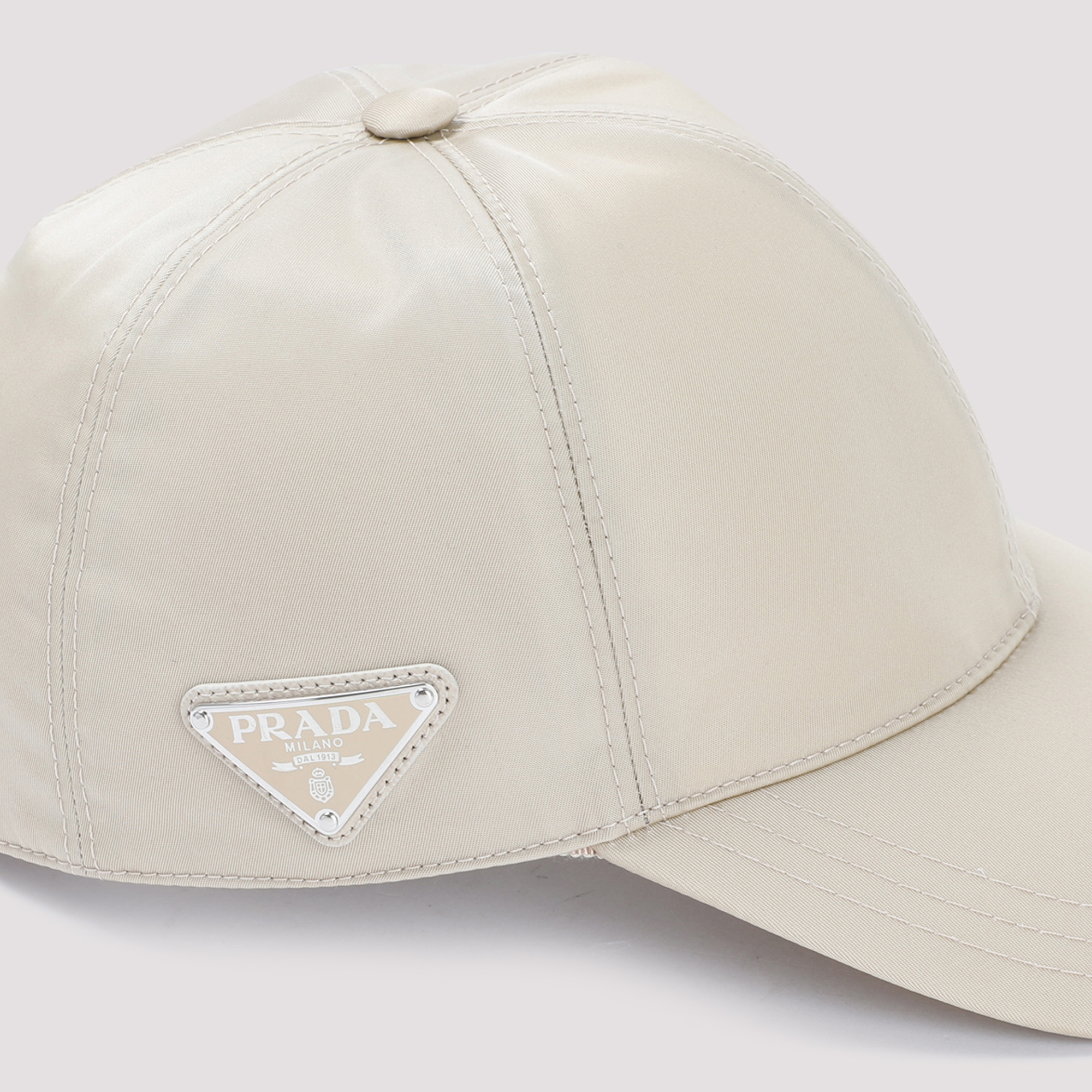Prada Re-nylon Baseball Cap In Nude