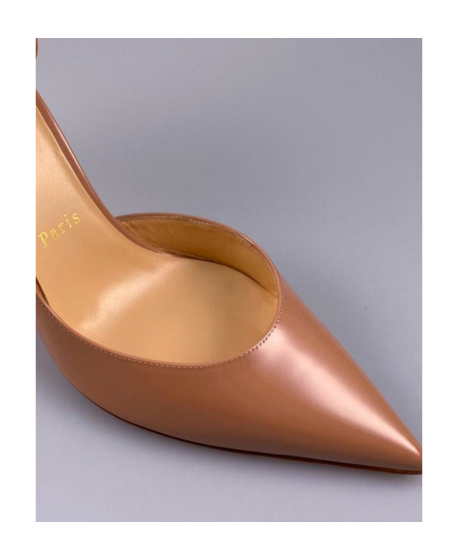 Christian Louboutin Iriza 85 Patent Pump In Nude