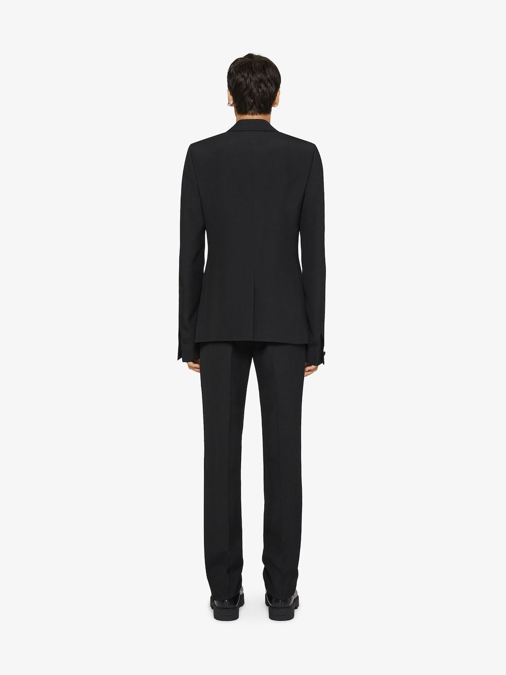 Givenchy Peak-lapel Single-breasted Wool Blazer In Black