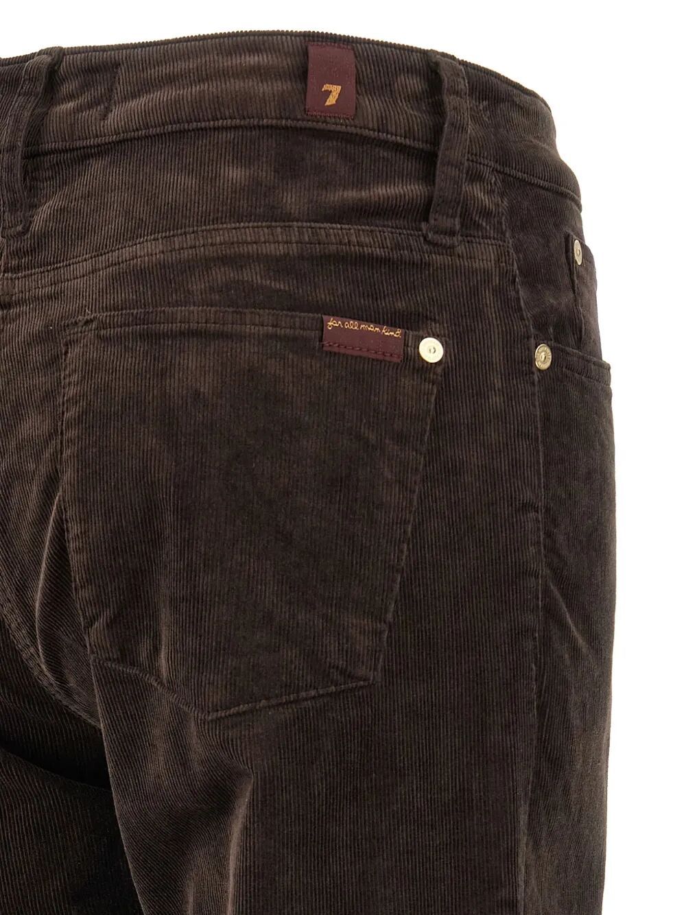 7 For All Mankind Twisted Dojo Tailorless Corduroy Pants Corduroy Coffee Bean In Black