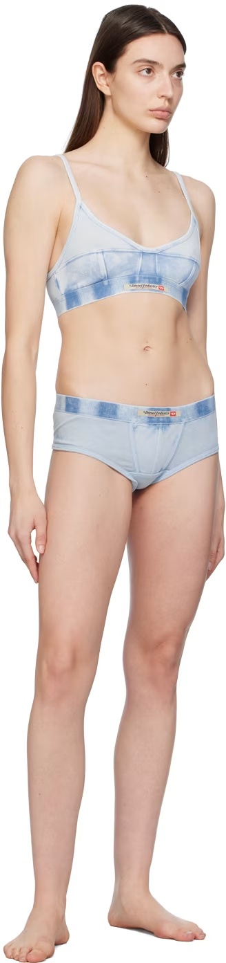 Diesel Ufpn-clodia Logo Panties In Blue