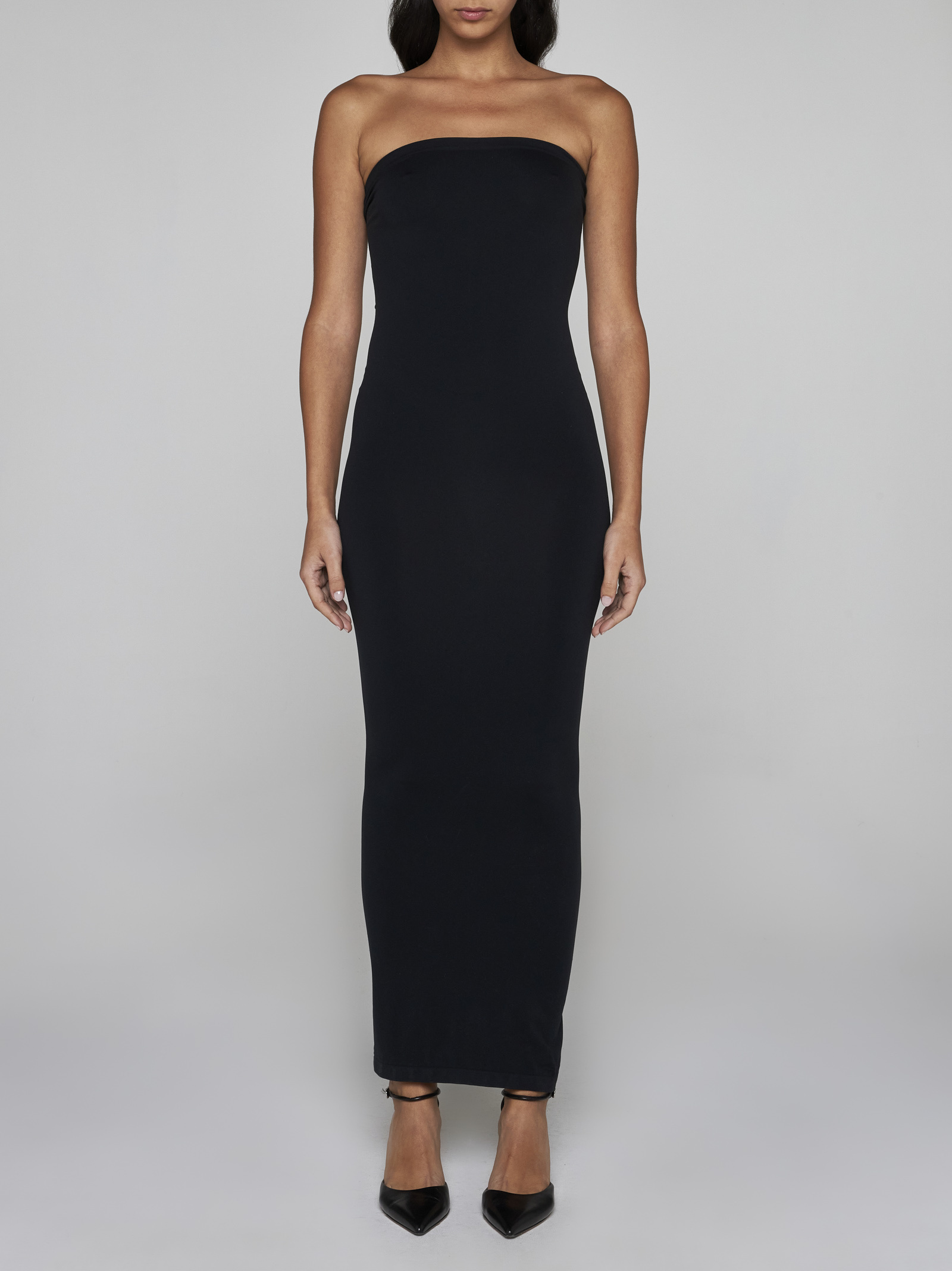 Wolford Fatal Cut Out Midi Dress In Black