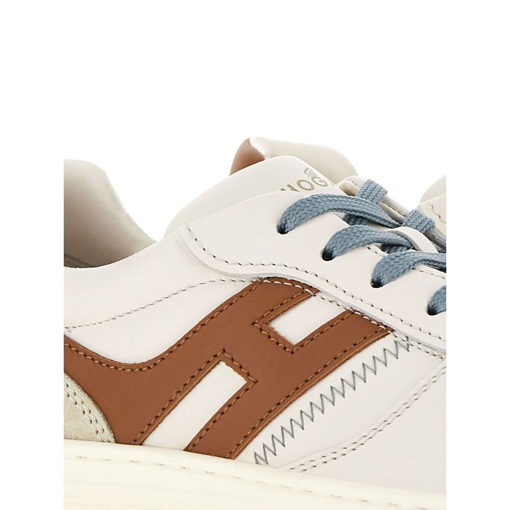 Hogan White And Brown Leather In Brown