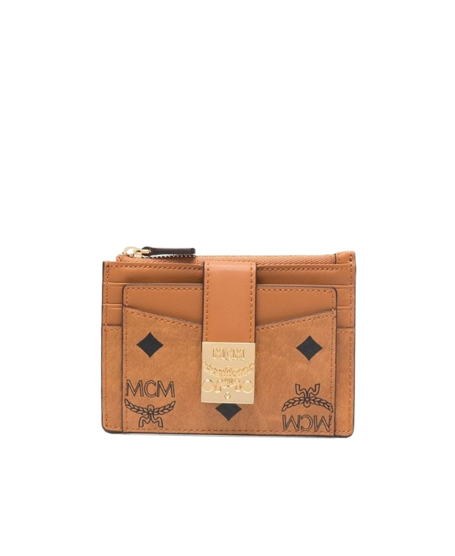 Mcm Patricia Zipped Card Case In Brown