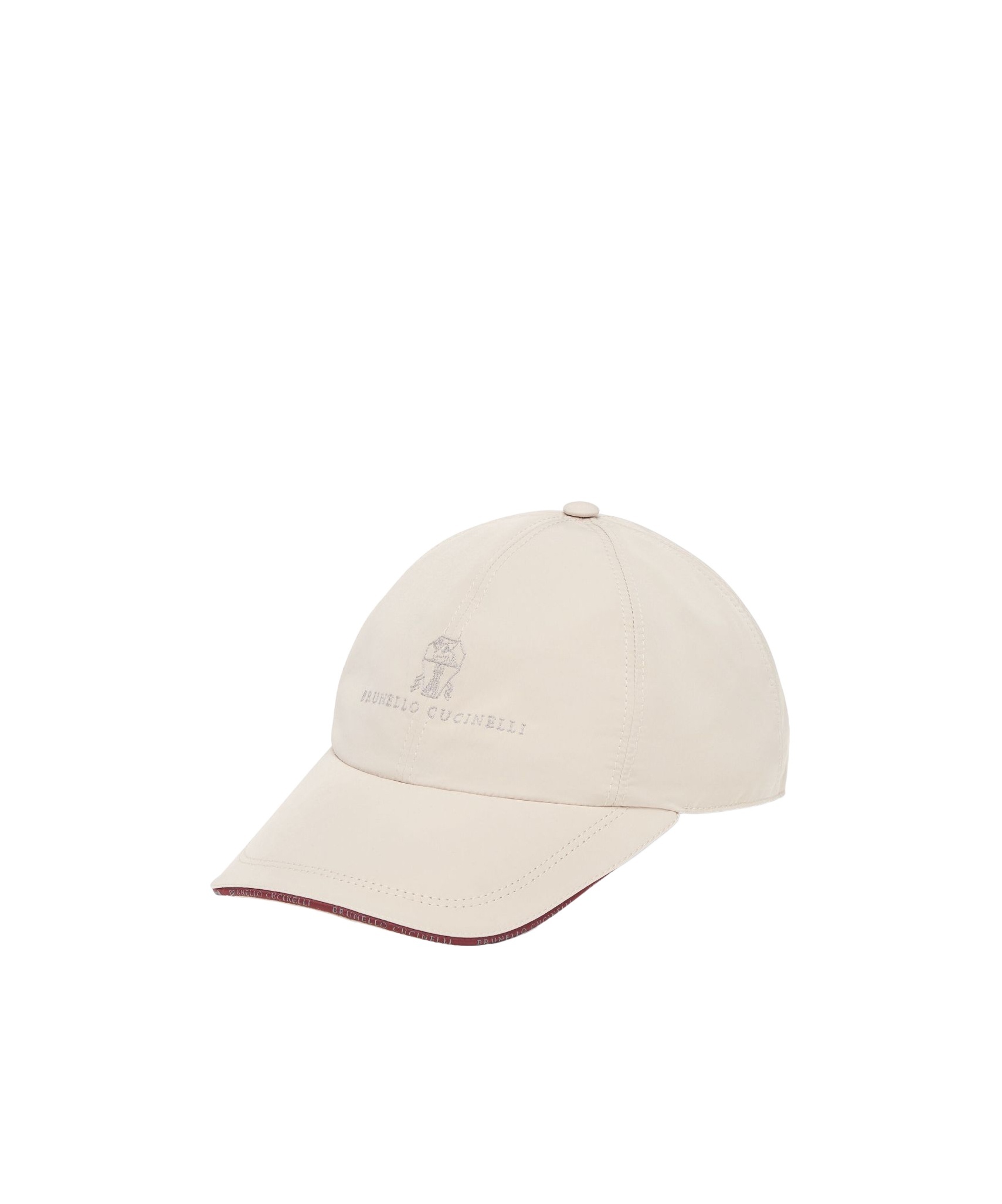 Brunello Cucinelli Water-resistant Microfibre Embroidered Baseball Cap In White