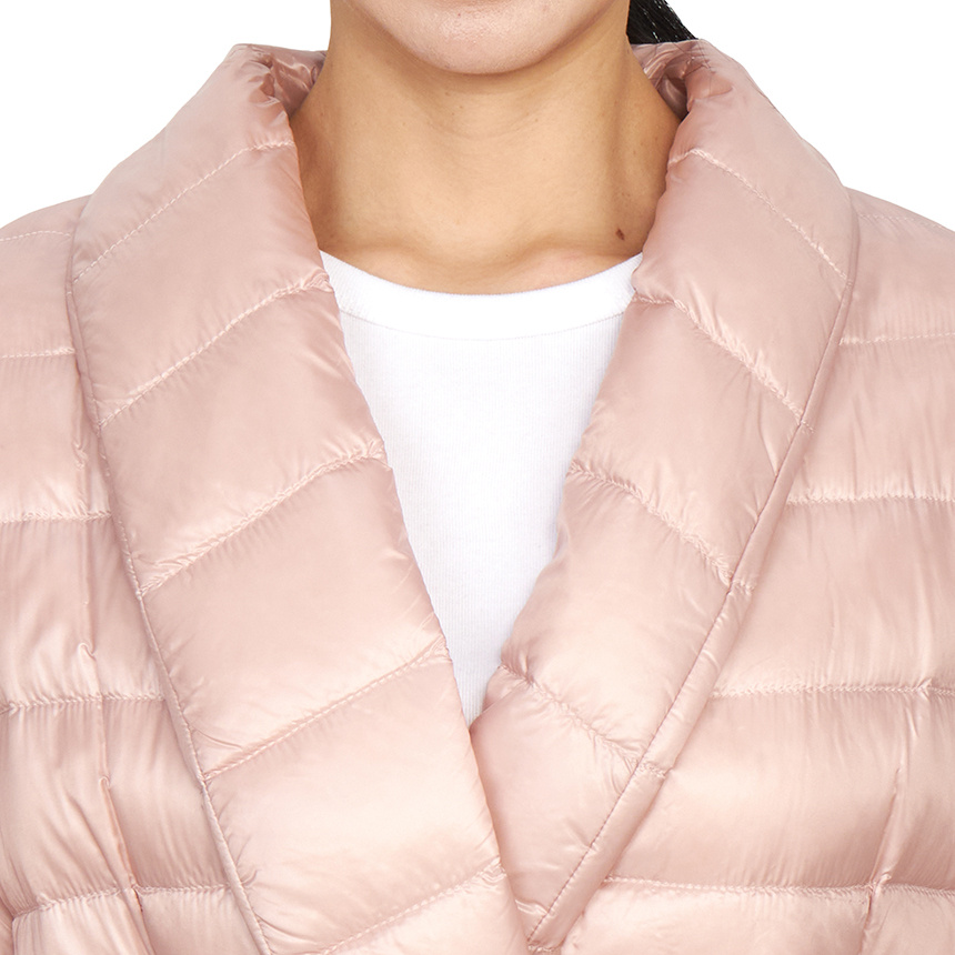 Herno V-neck Long-sleeved Down Jacket In Pink