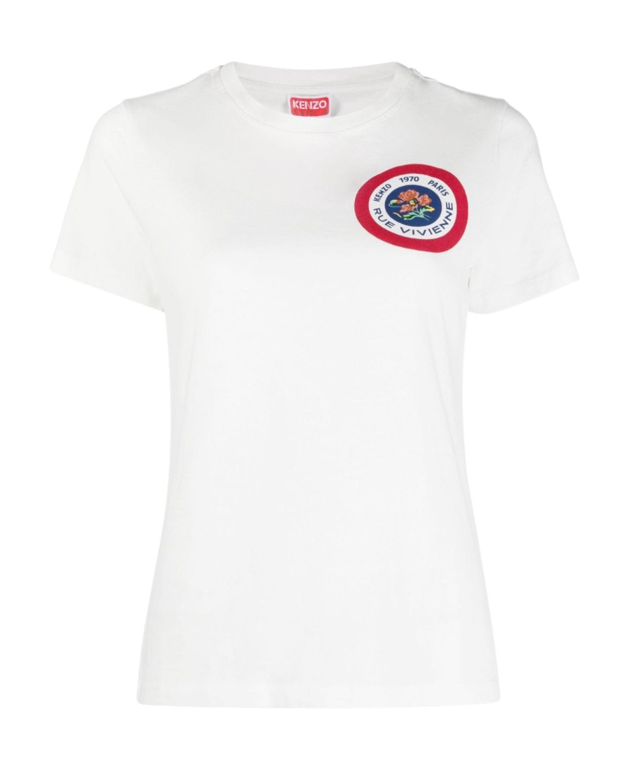Kenzo Graphic-print Organic Cotton T-shirt In White