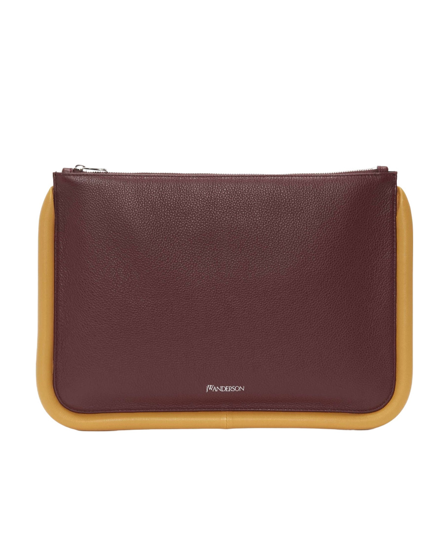 JW ANDERSON LARGE BUMPER LEATHER POUCH 