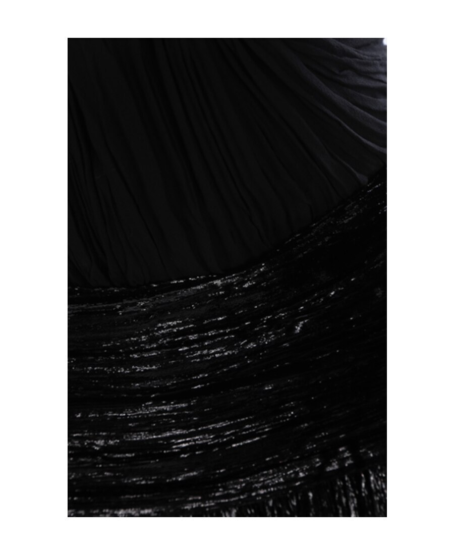 Saint Laurent Lurex Velvet Bustier Dress In Black